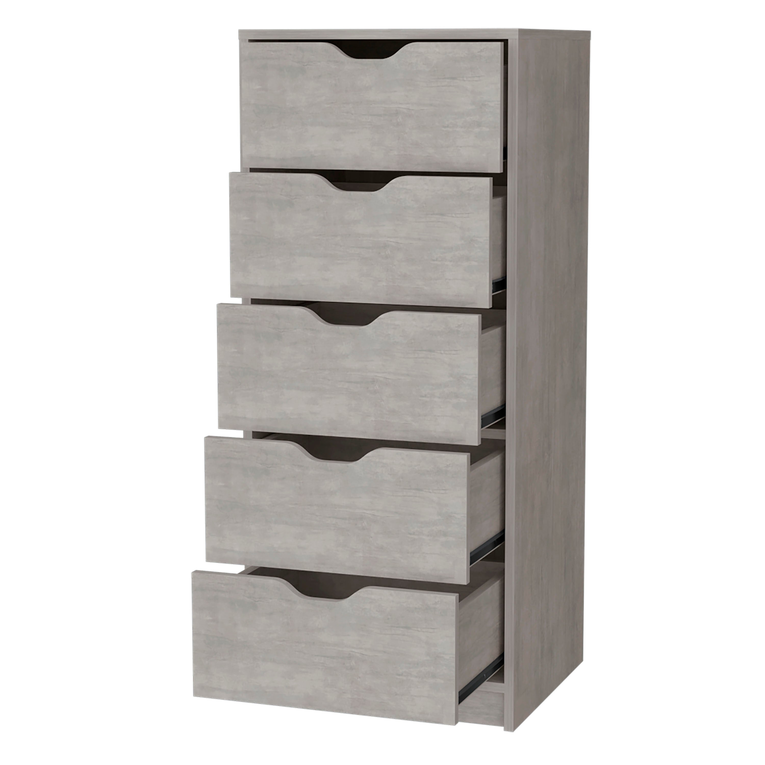 Dillon 5 Narrow Drawer Dresser, Tall Chest of Drawers