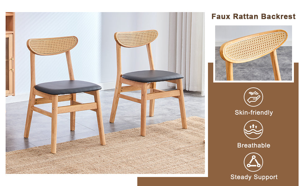 Ancient Style Solid Wood Dining Table & Chair Set