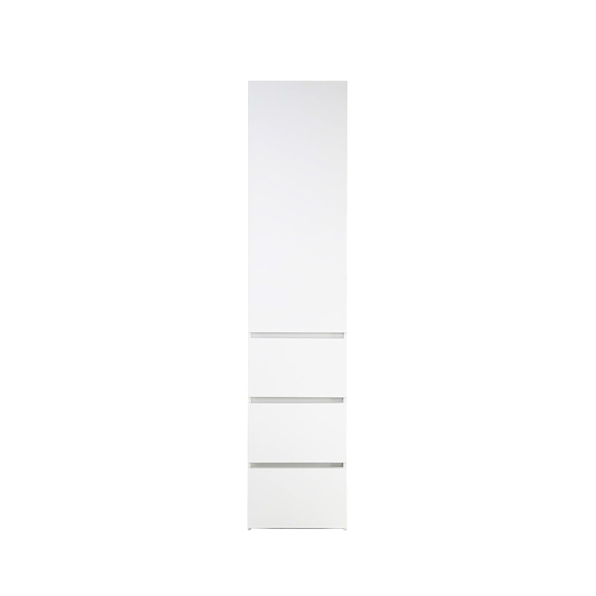 Elise Slim Modular Wood Closet Cabinet with Drawers White