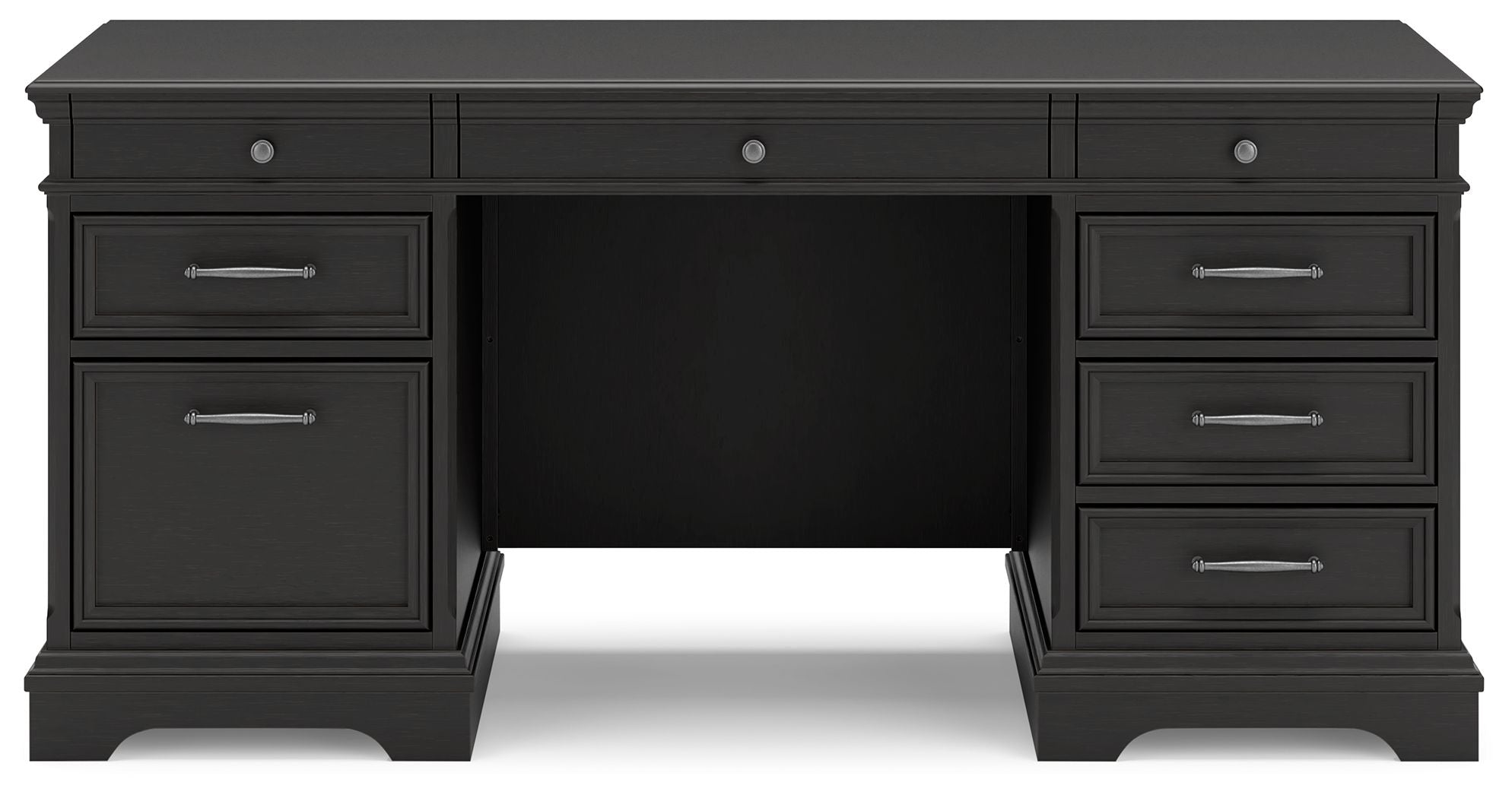 Beckincreek - Black - Home Office Pedestal Desk