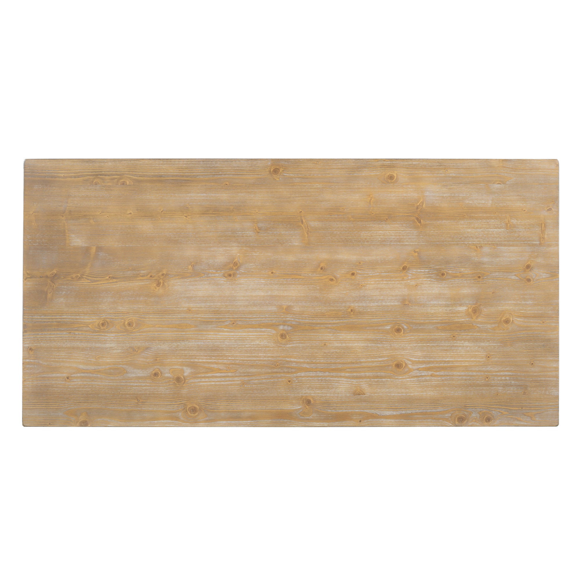 6-Piece Farmhouse Dining Set (Natural Wood)
