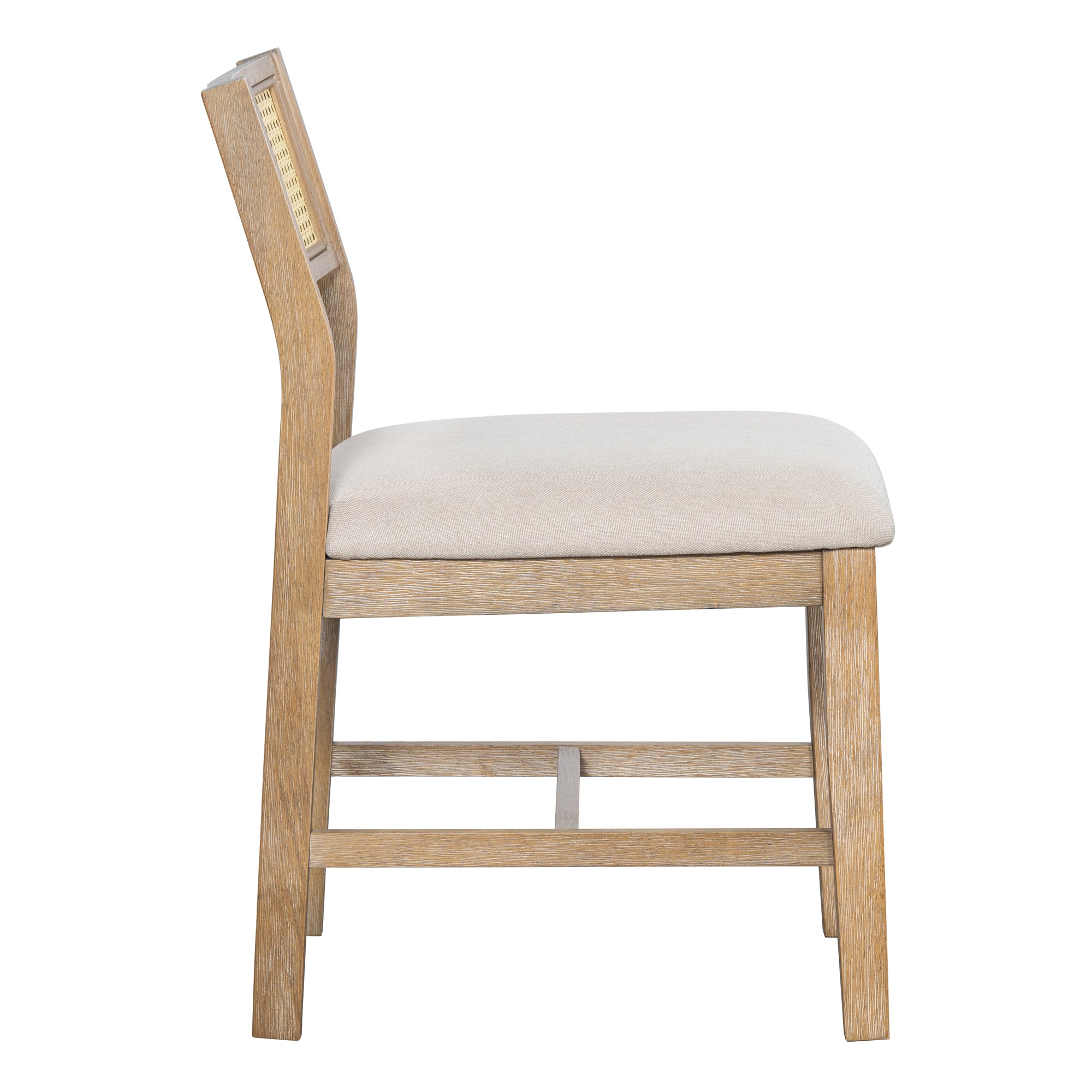 6-Piece Farmhouse Dining Set (Natural Wood)