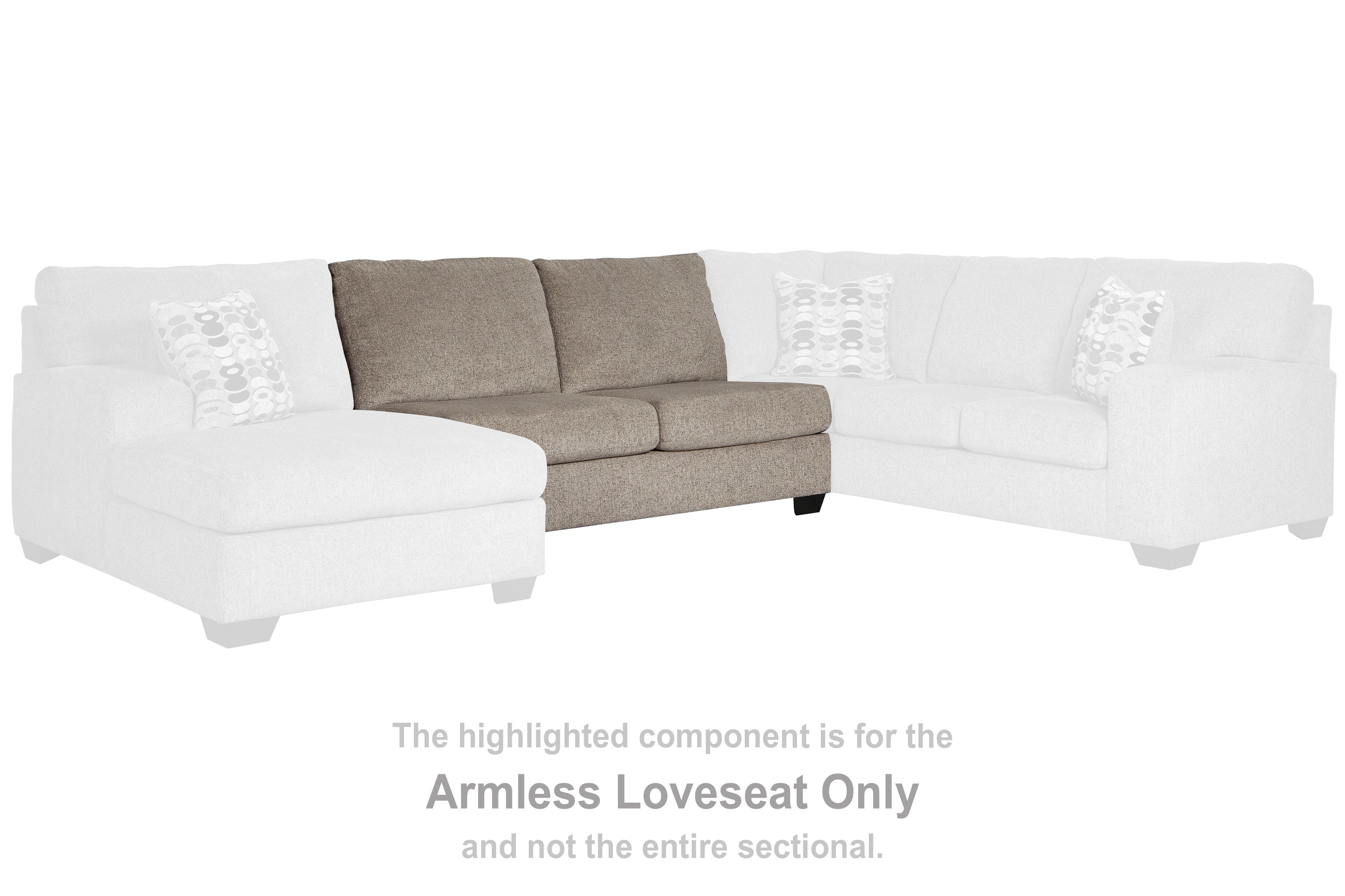 Ballinasloe - Platinum - Armless Loveseat