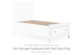 Fortman - Twin Storage Footboard With Roll Slats - White