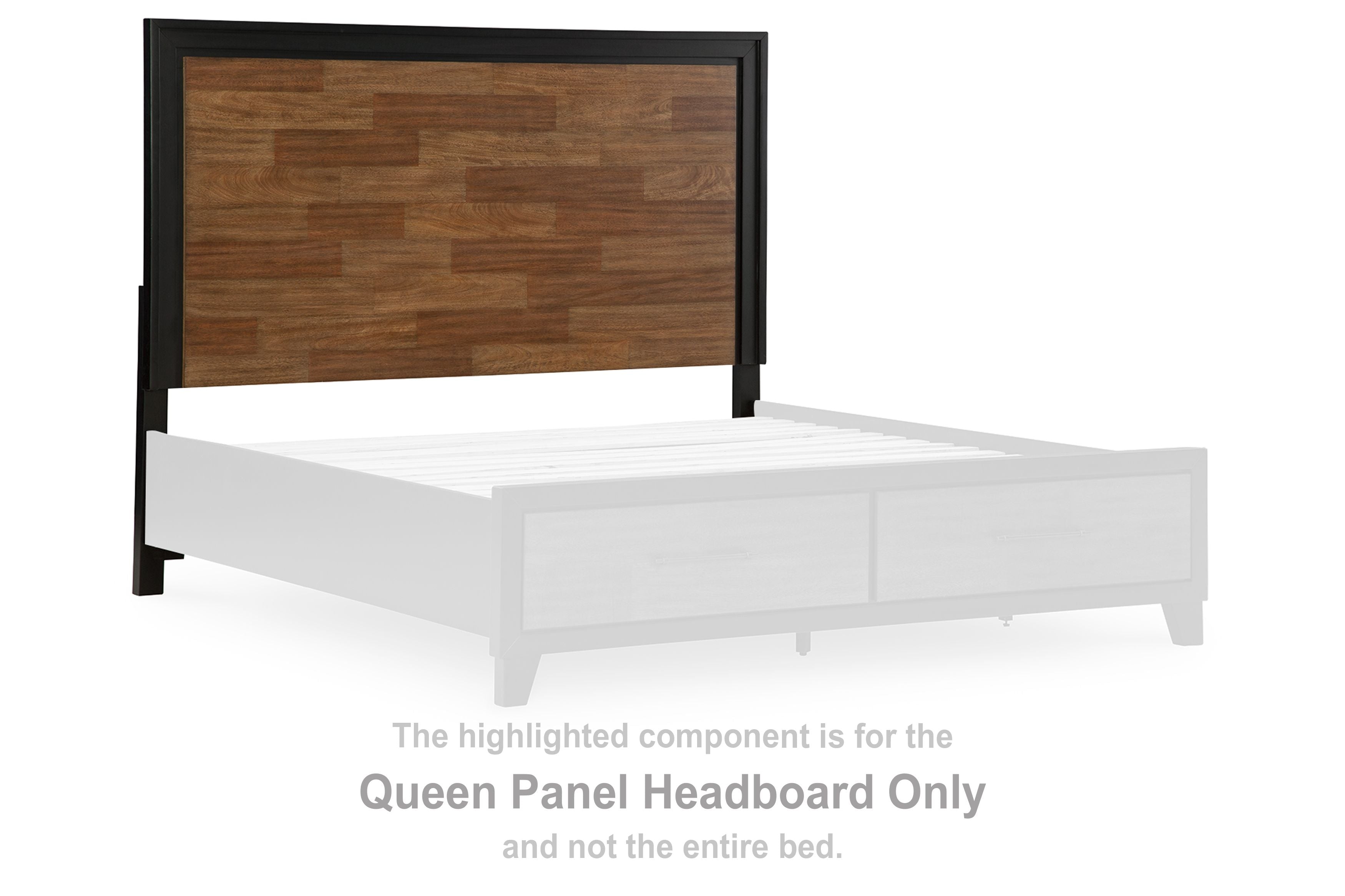 Kraeburn - Brown / Black - Queen Panel Headboard