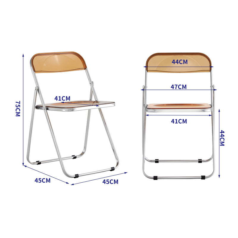 Clear Folding Chair - Space-Saving Seating