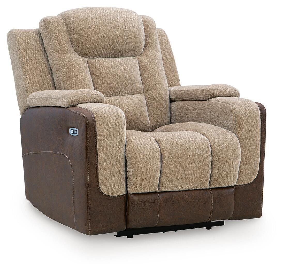 Mixed Motion - Power Recliner With Adjustable Headrest - Brownstone