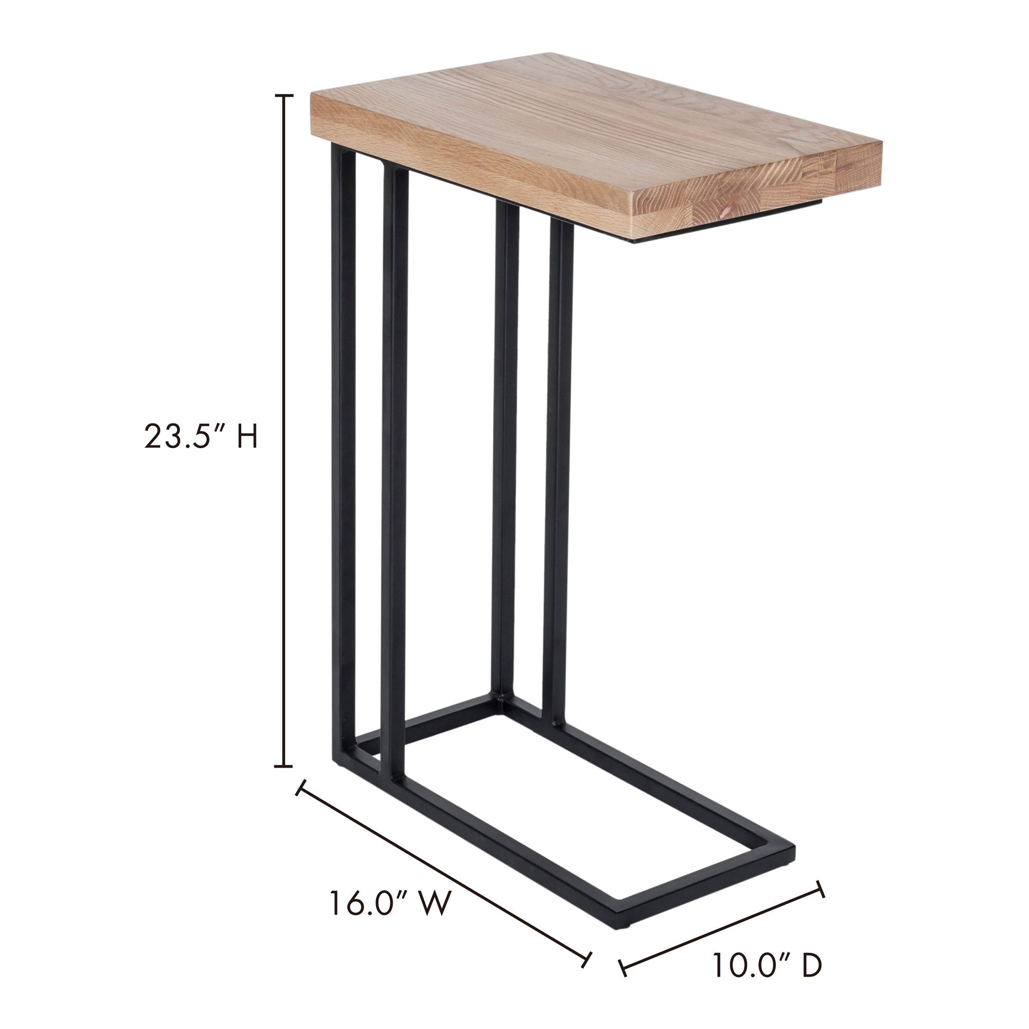 Mila - C Shape Side Table - Natural