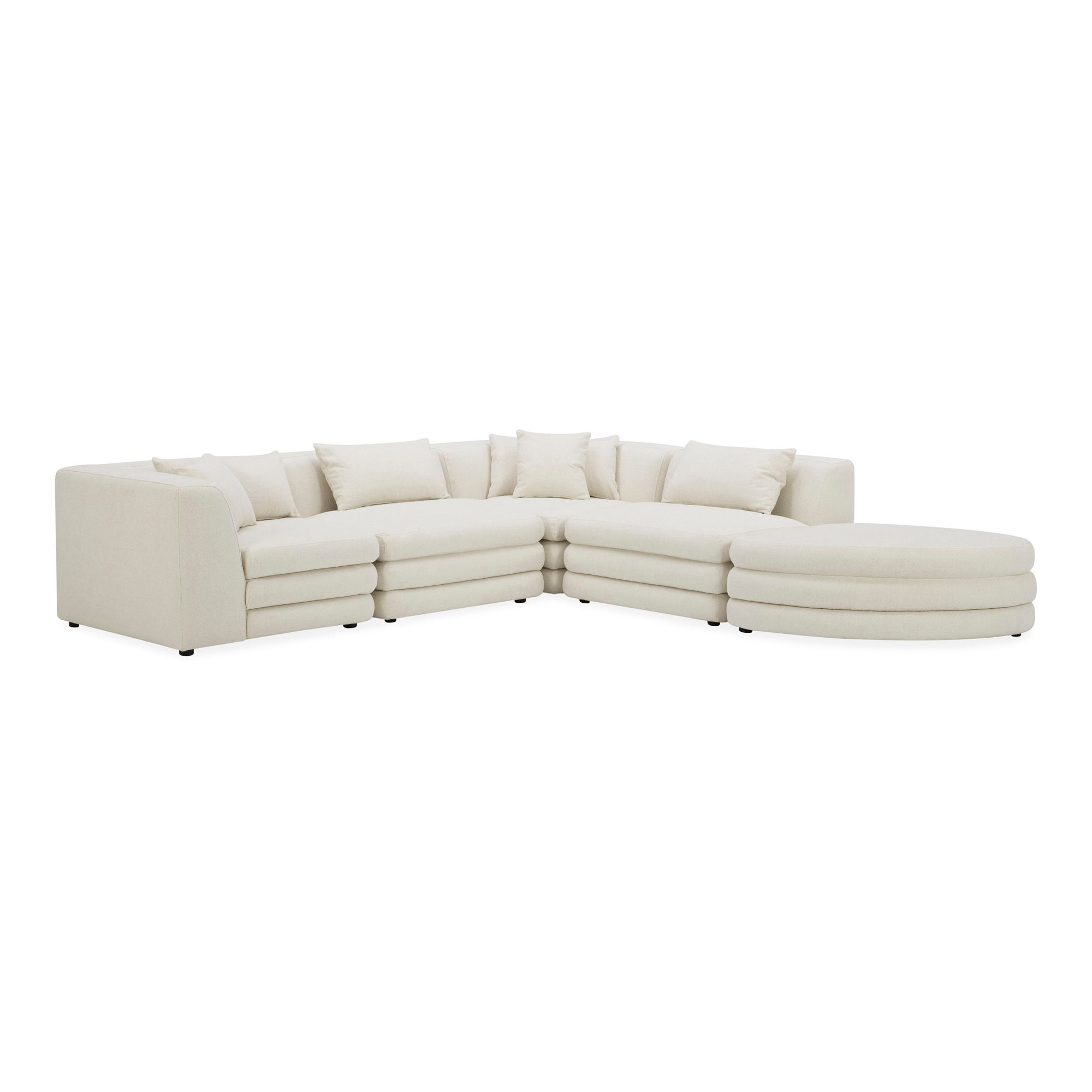Lowtide - Alcove Modular Configuration - Warm White-Stationary Sectionals-American Furniture Outlet