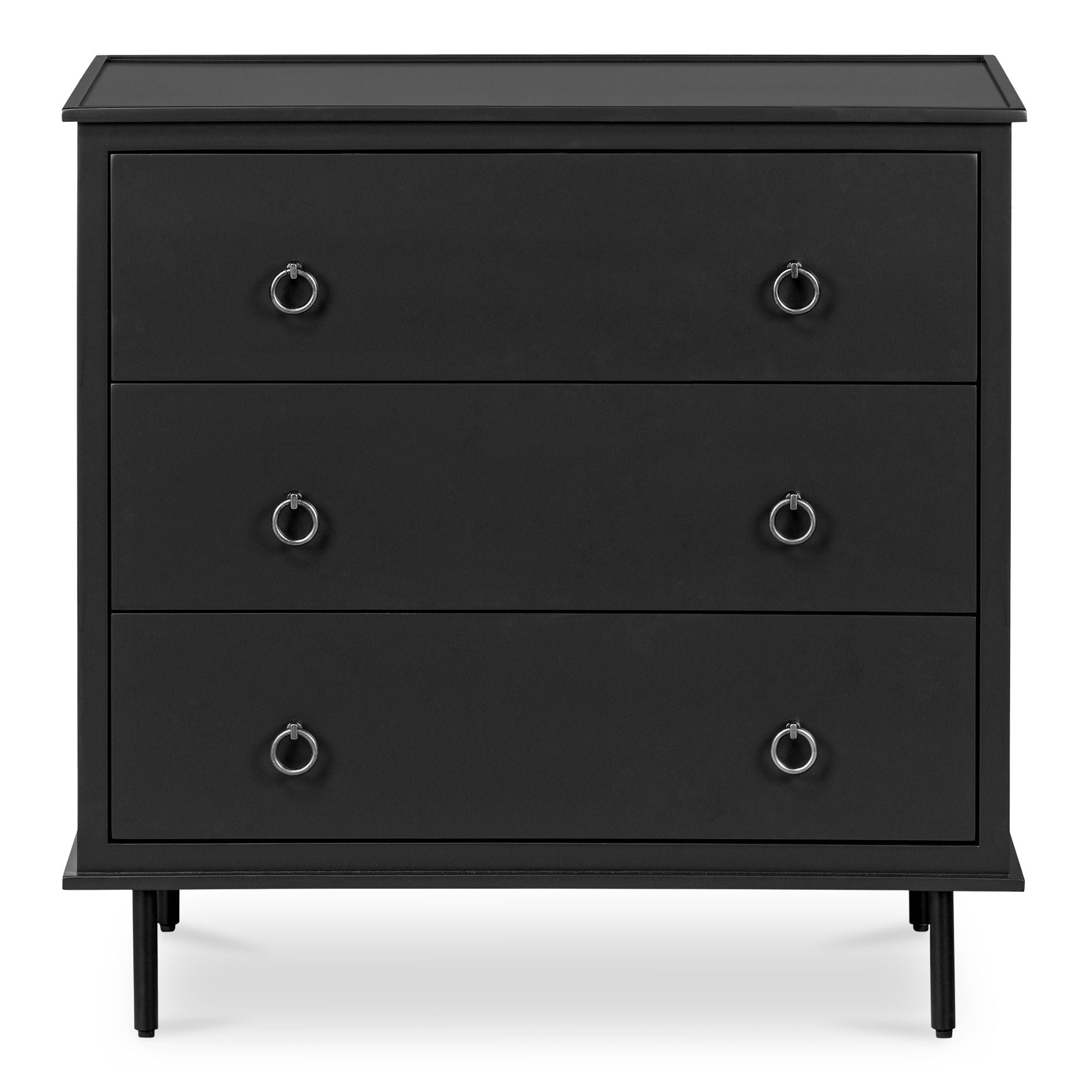 Reagan - 3 Drawer Nightstand - Black