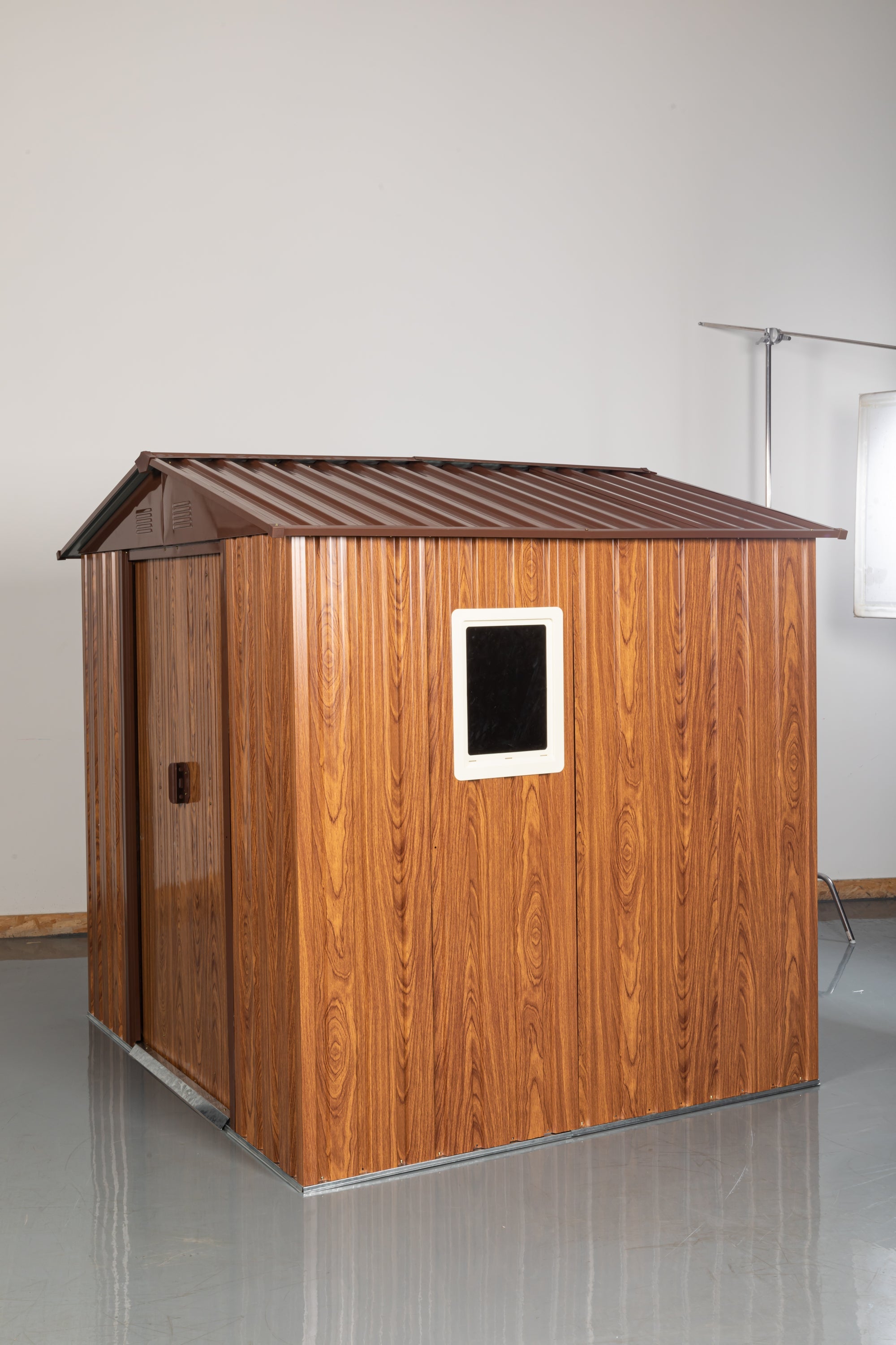 6x6 Metal Storage Shed w/ Foundation & Window - [Brand Name]-American Furniture Outlet