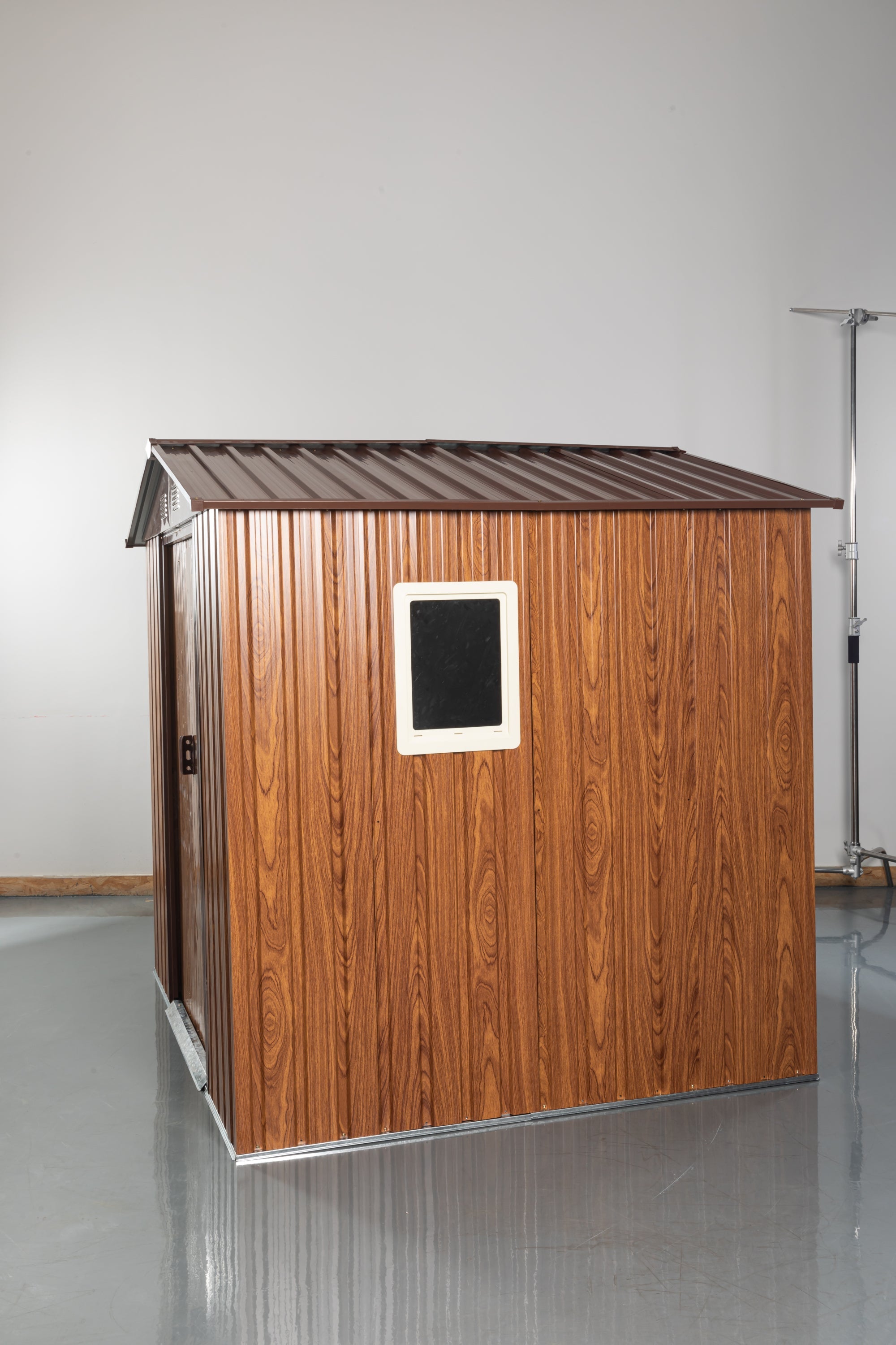 6x6 Metal Storage Shed w/ Foundation & Window - [Brand Name]-American Furniture Outlet