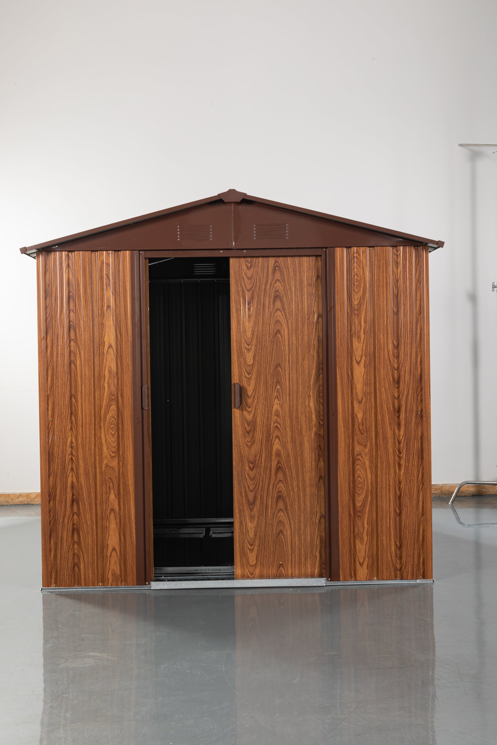 6x6 Metal Storage Shed w/ Foundation & Window - [Brand Name]-American Furniture Outlet