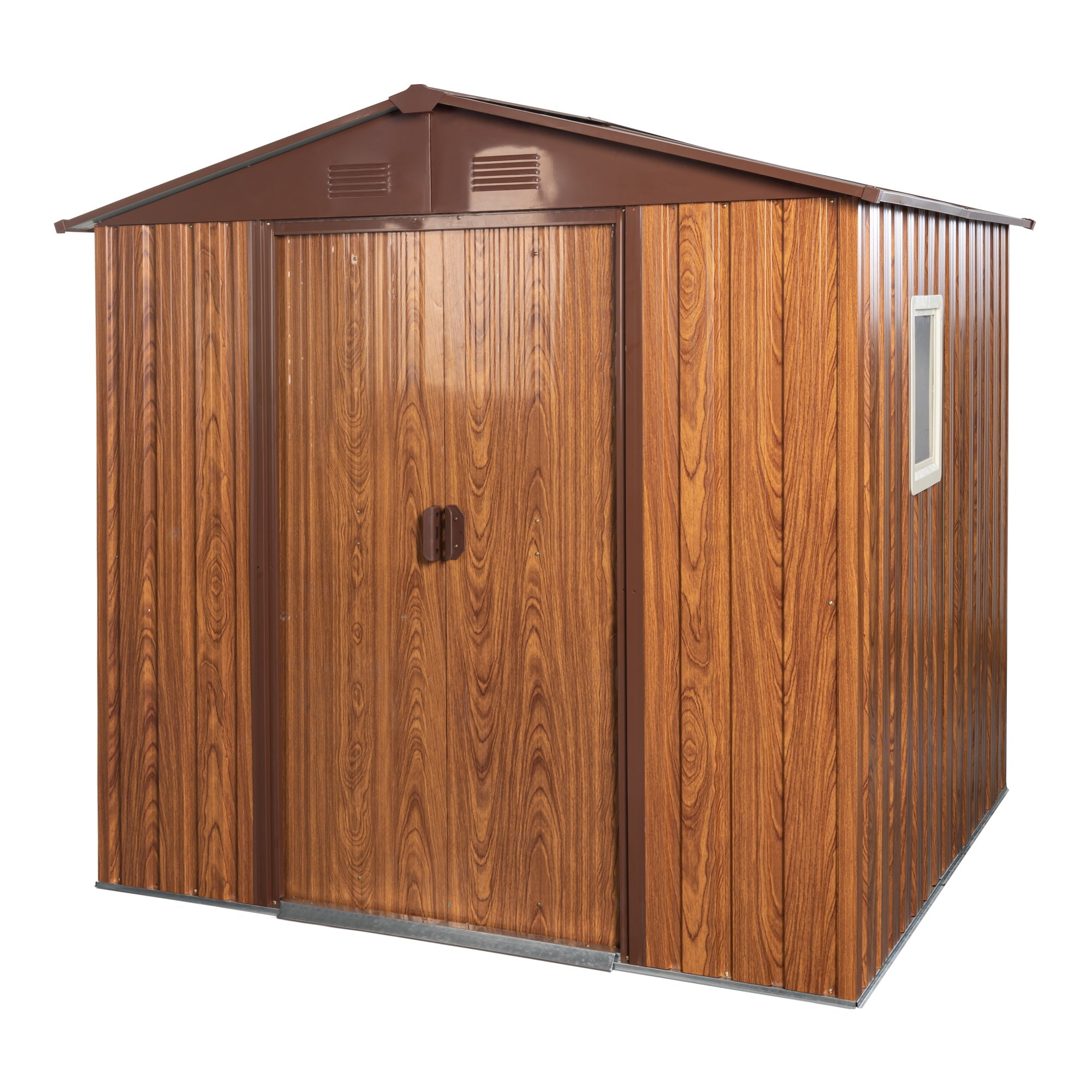 6x6 Metal Storage Shed w/ Foundation & Window - [Brand Name]-American Furniture Outlet