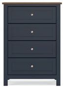 Landocken - Brown / Blue - Four Drawer Chest