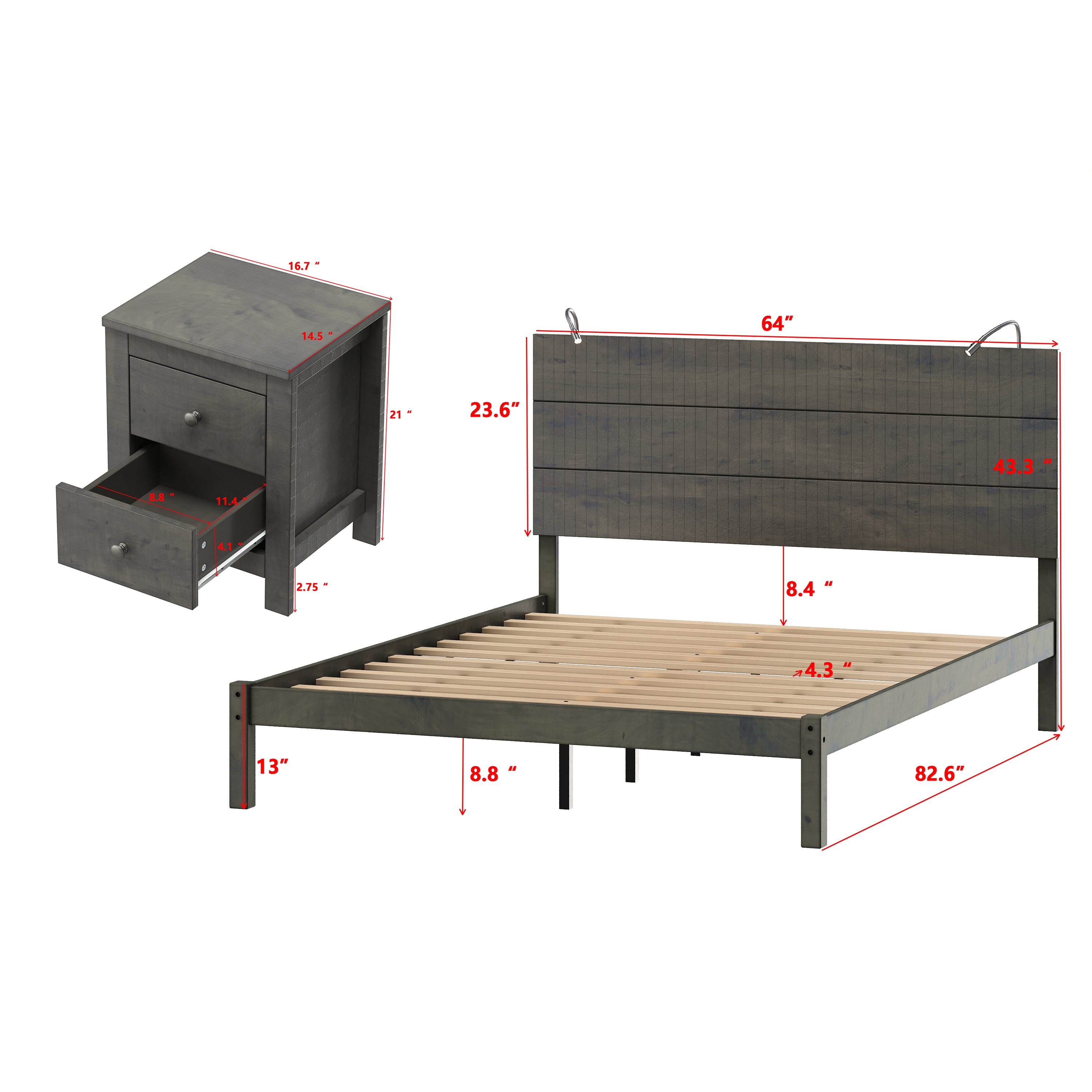 Farmhouse 3-Piece Bedroom Set, Queen
