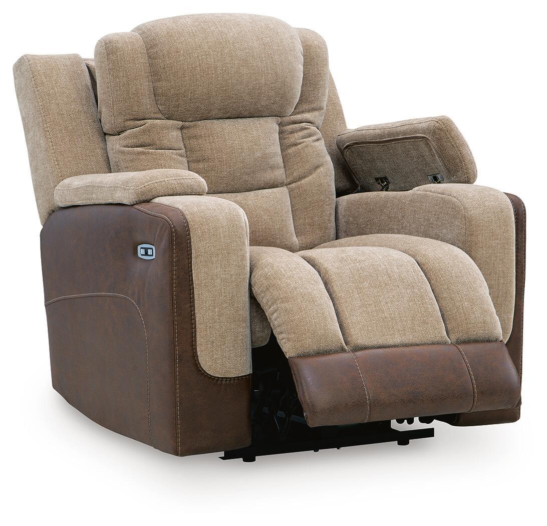 Mixed Motion - Power Recliner With Adjustable Headrest - Brownstone