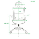 Black Ergonomic Mesh Office Chair w/ Headrest & Flip-Up Arms