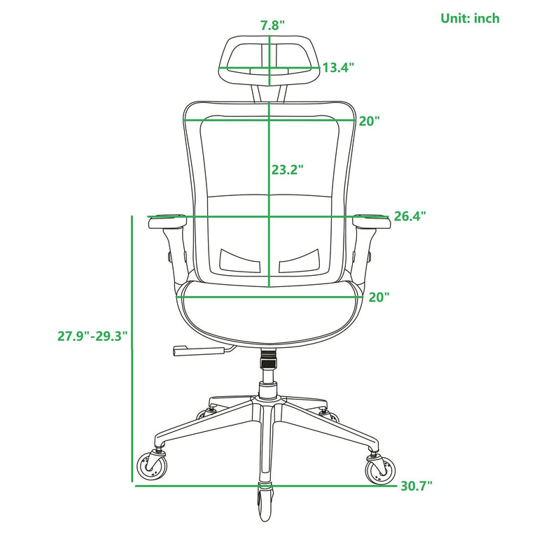 Black Ergonomic Mesh Office Chair w/ Headrest & Flip-Up Arms