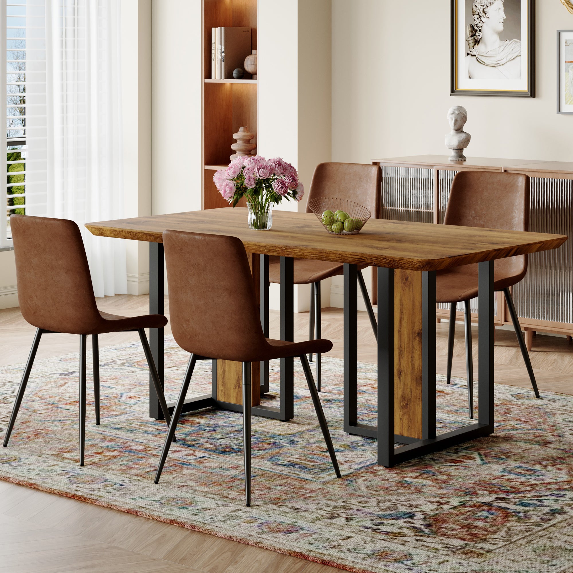 70" Dining Table Set w/ 4 Chairs
