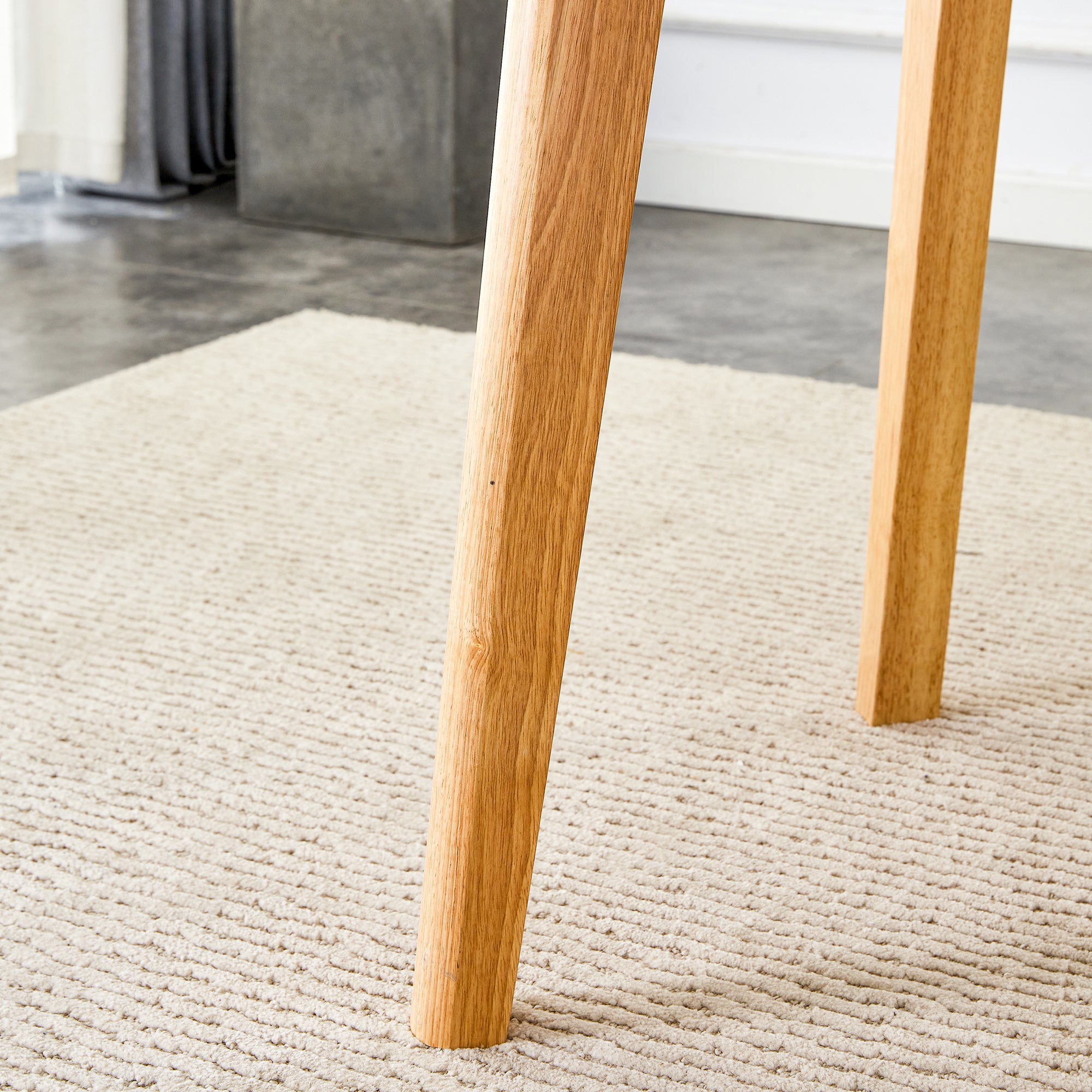 Foldable Sintered Stone Table - Rubber Wood Legs