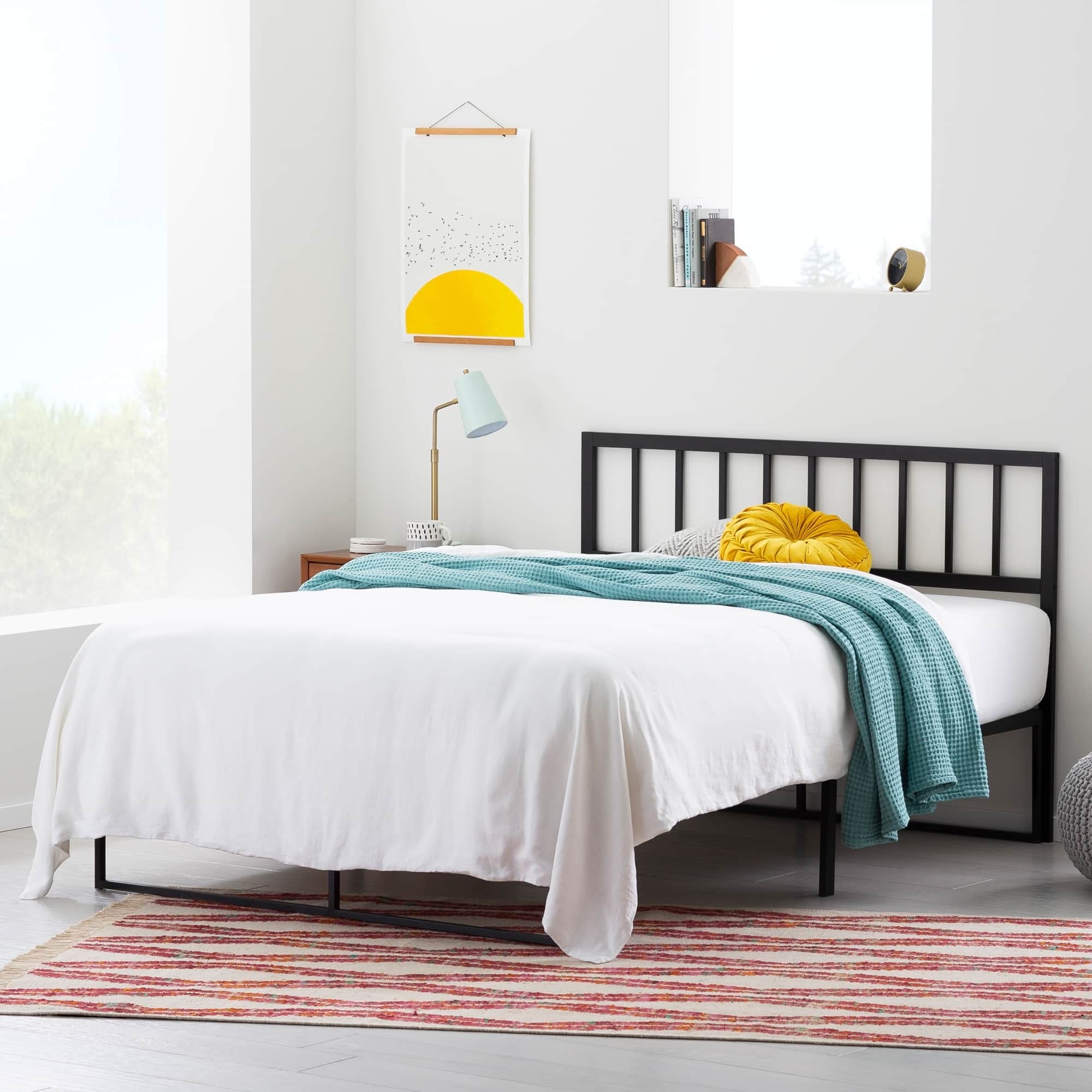 Linenspa Cal King Black Metal Headboard
