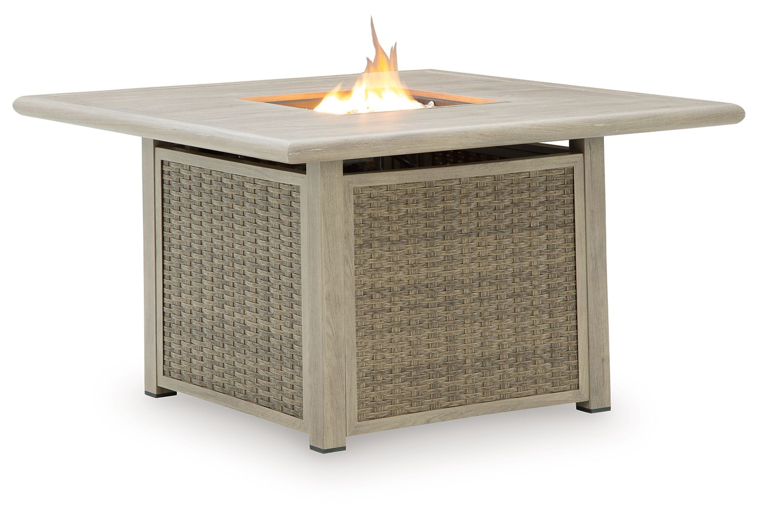 Cliff Trails - Beige - Square Fire Pit Table