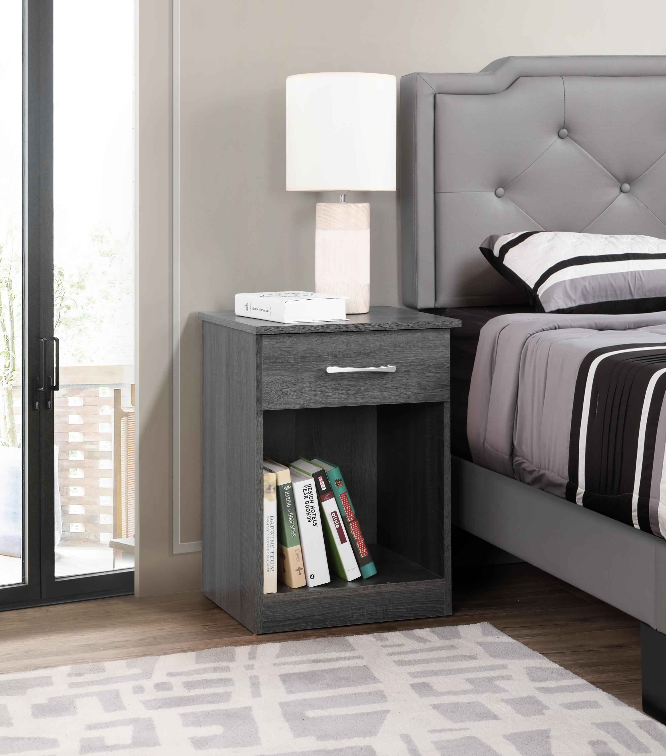 Lindsey G0043-N RTA Gray Nightstand - Modern Bedroom Storage
