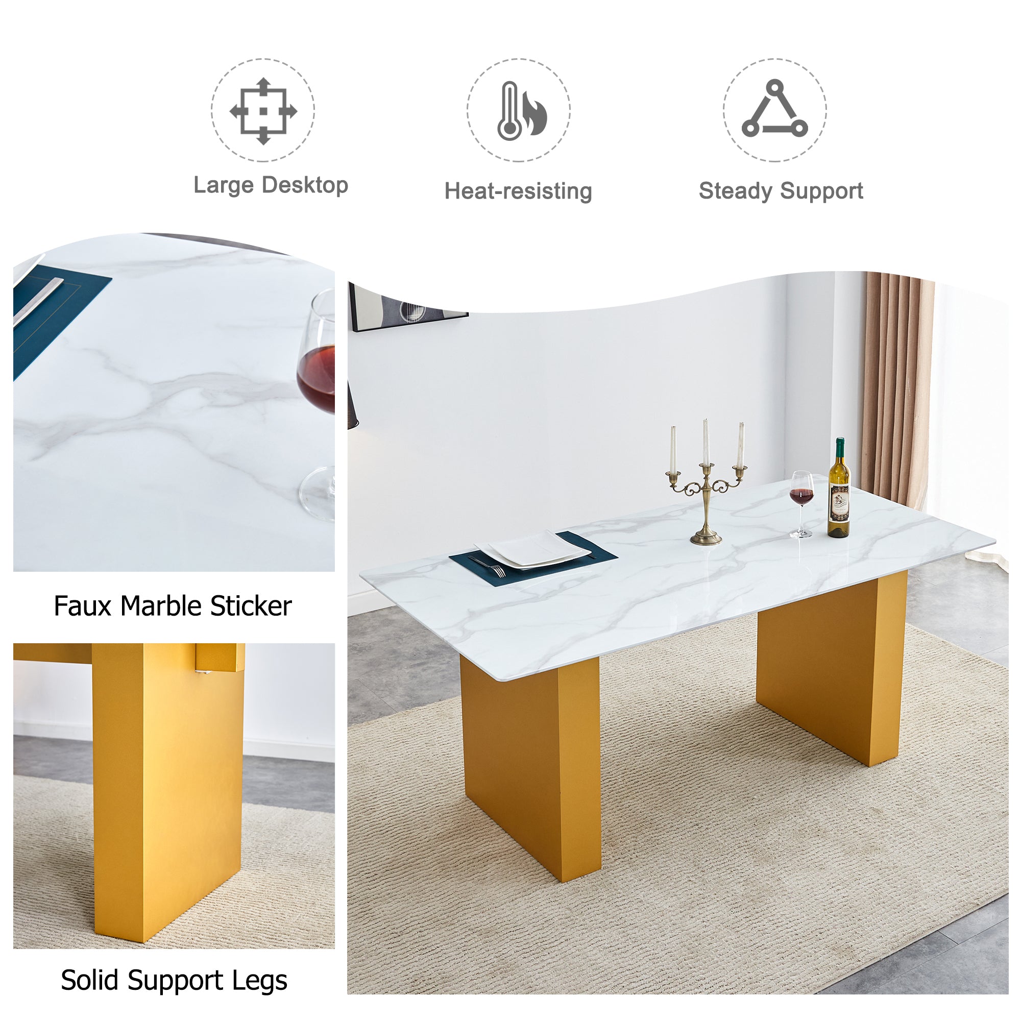 Modern Glass Table & 8 Leather Chairs Set