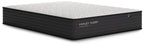 Ashley Sleep firm mattress with white quilted top and black textured sides