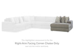 Avaliyah Raf corner chaise section with right-arm facing chaise and dark gray cushion