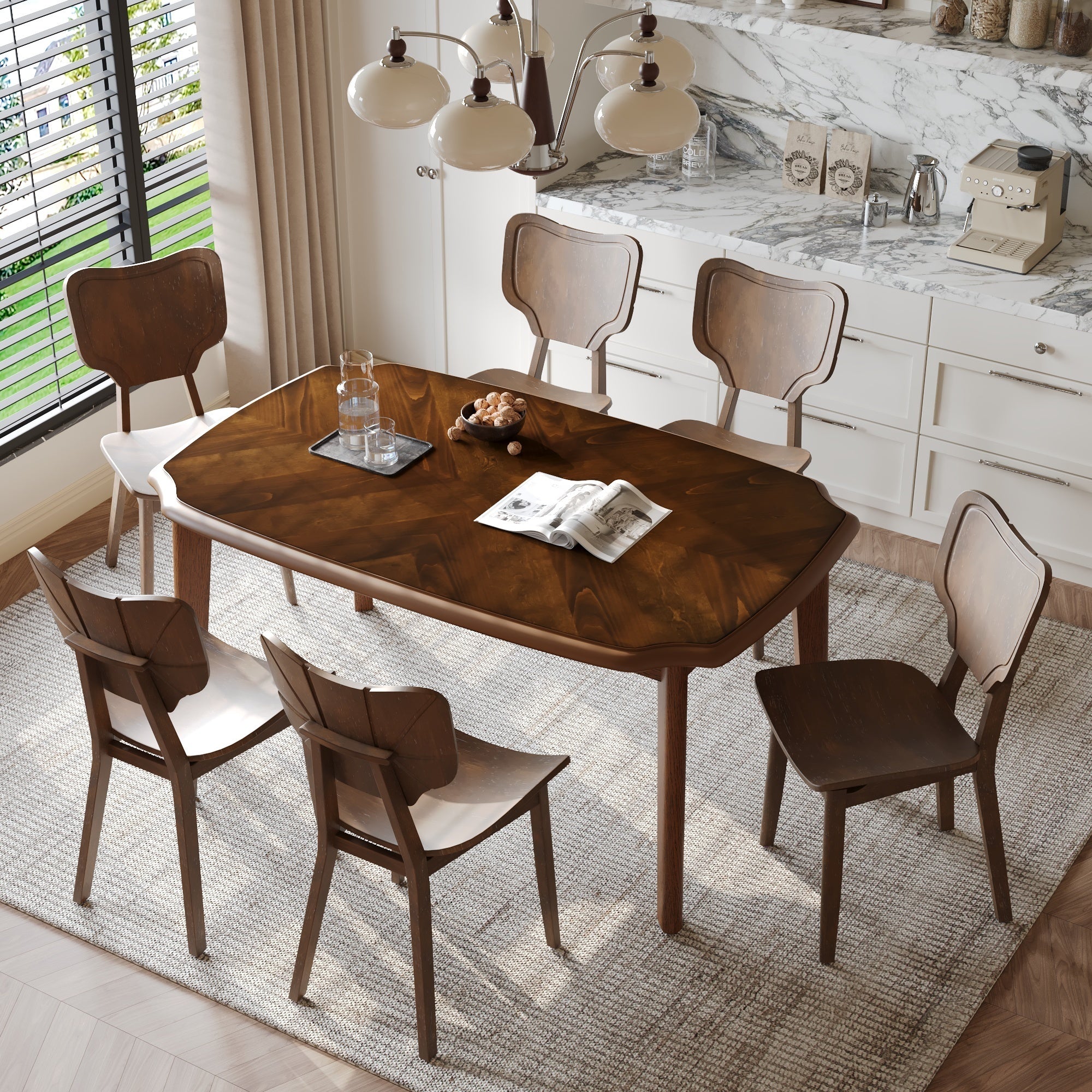 Vintage 7-Pc Dining Set, Espresso