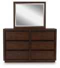 Dilenno - Dark Brown - Dresser And Mirror
