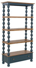 Finnworth - Bookcase - Blue / Brown