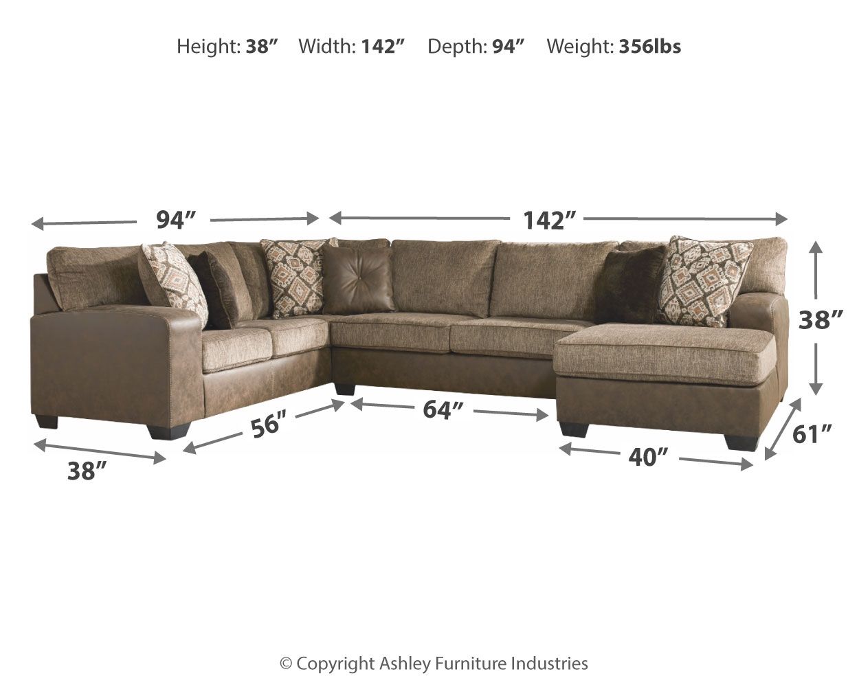 Abalone - Sectional-Stationary Sectionals-American Furniture Outlet