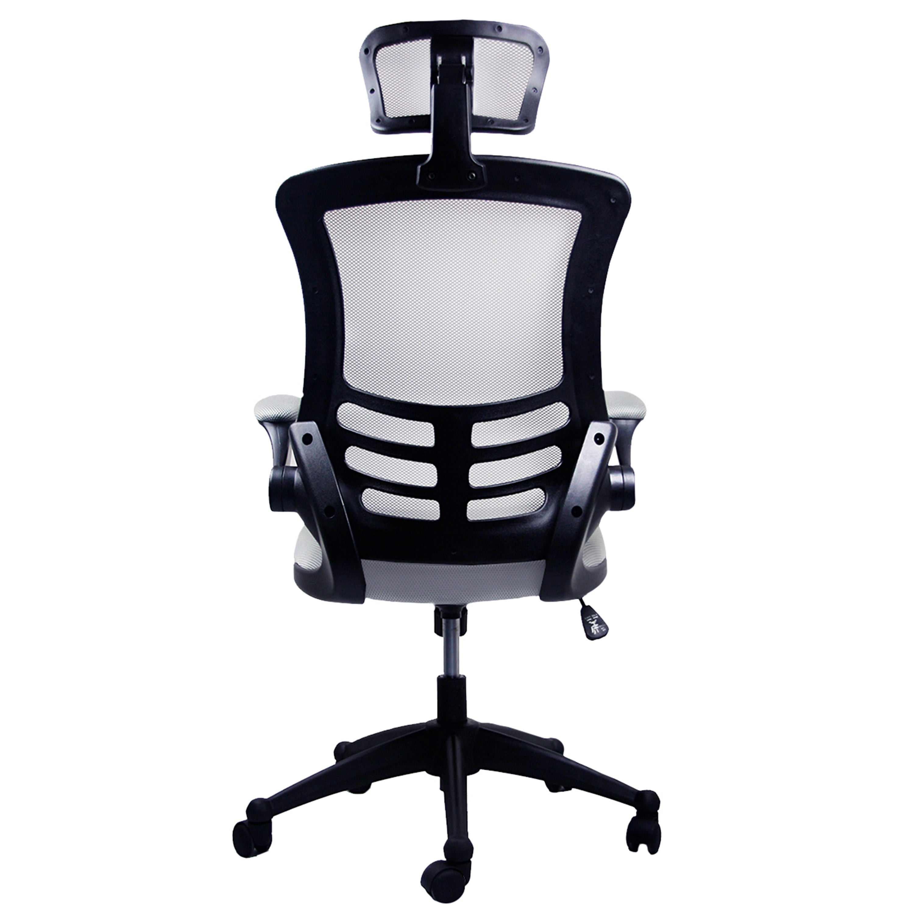 High-Back Mesh Office Chair with Headrest & Flip-Up Arms