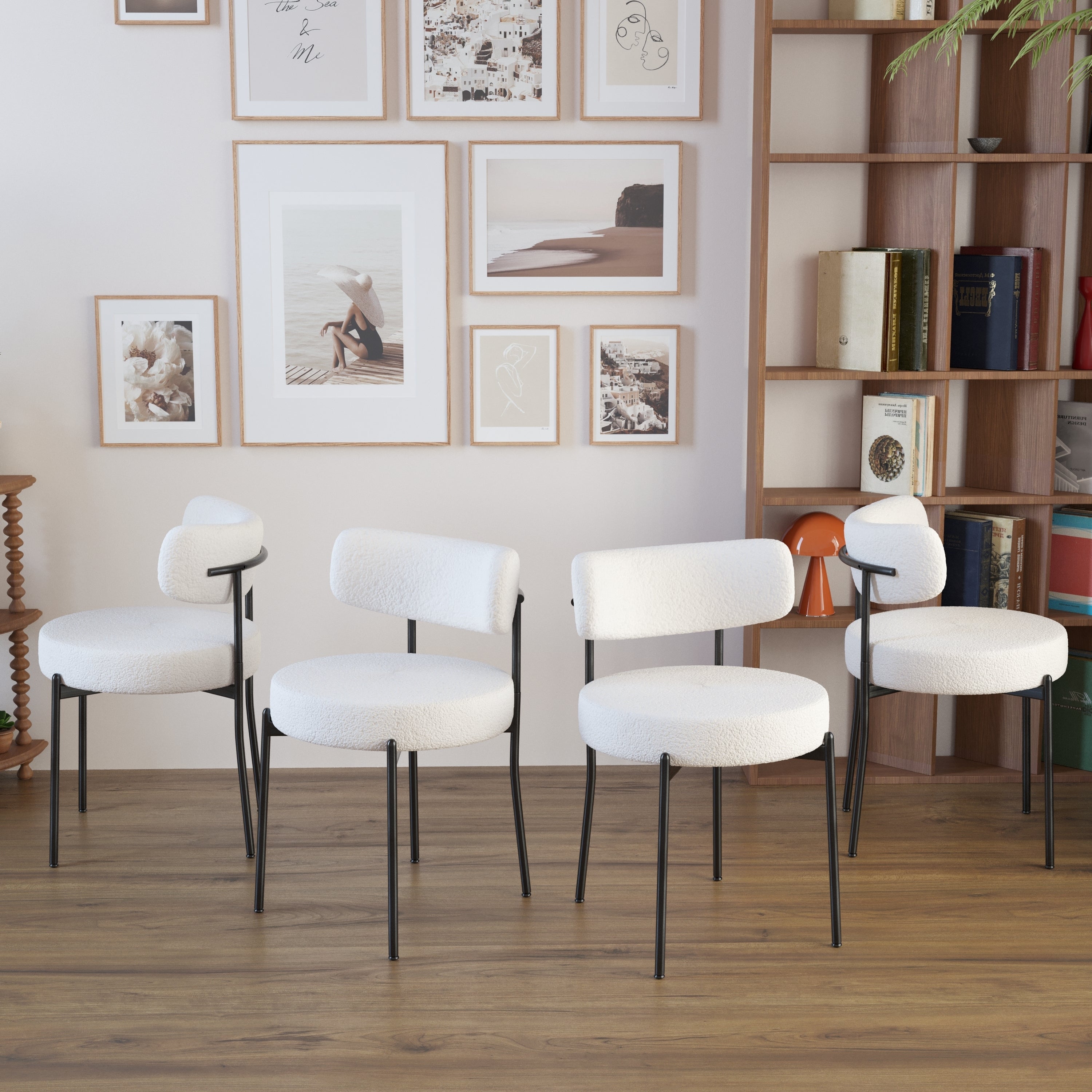 31.5" Round Dining Table Set for 4