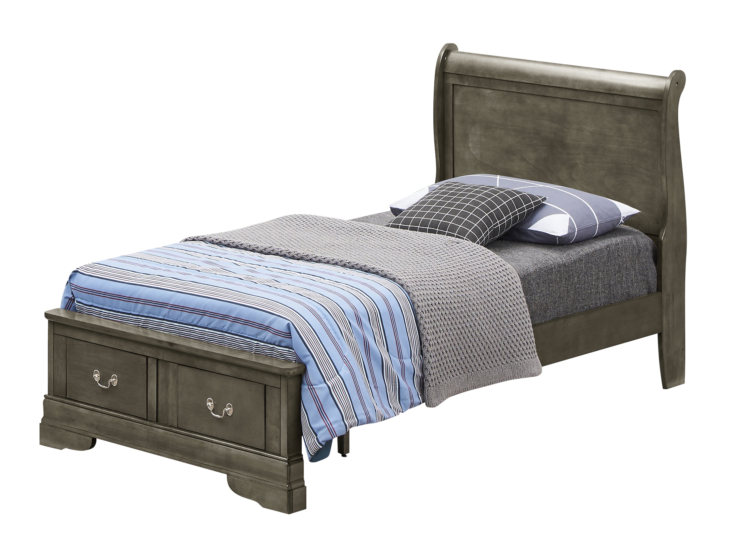 Elegant Gray King Storage Bed | Modern Design & Ample Storage Space