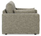 Granite gray chair and a half armchair, deep seat, back and side cushions