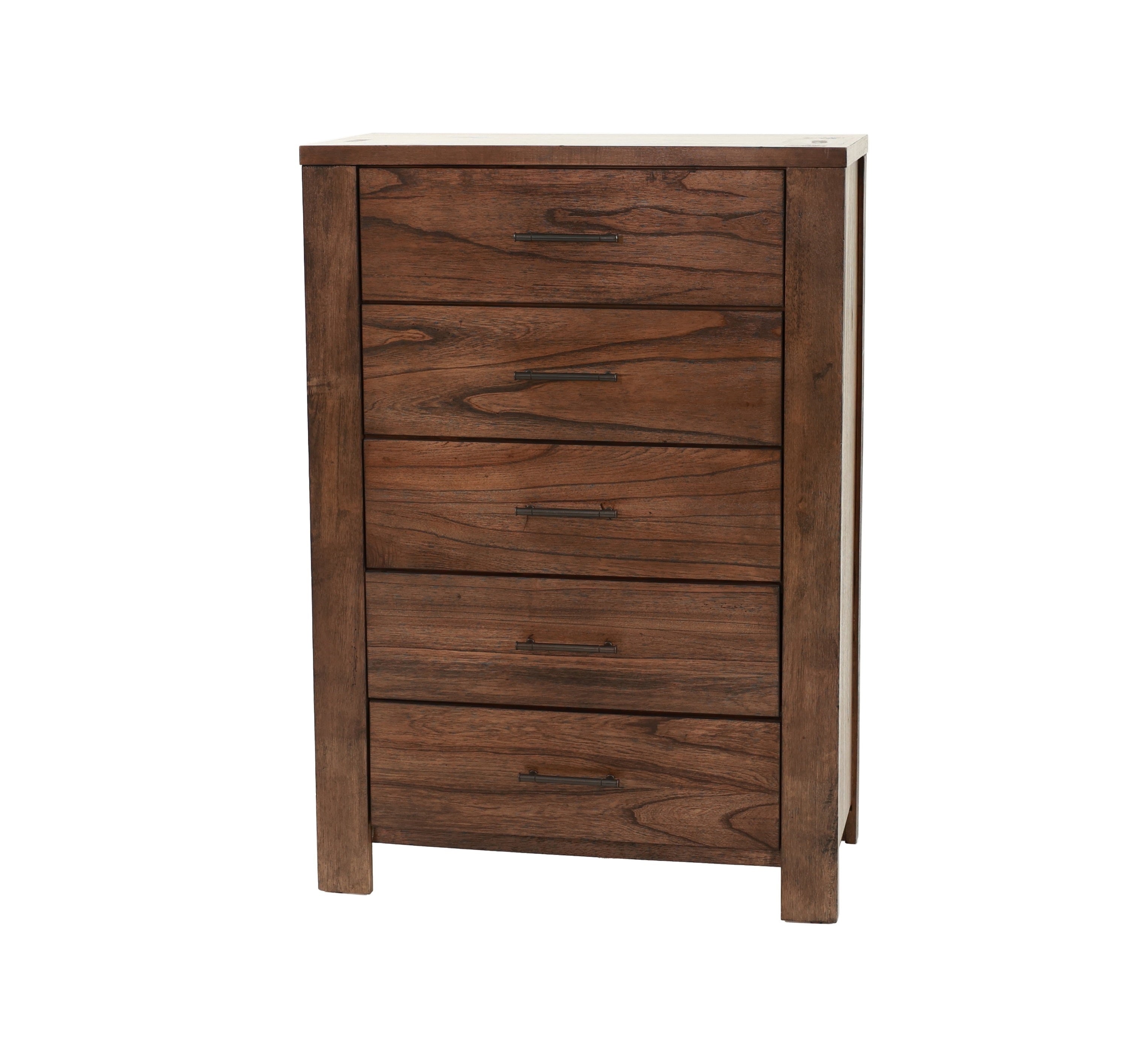 Oak Finish Chest of Drawers | 5 Drawers