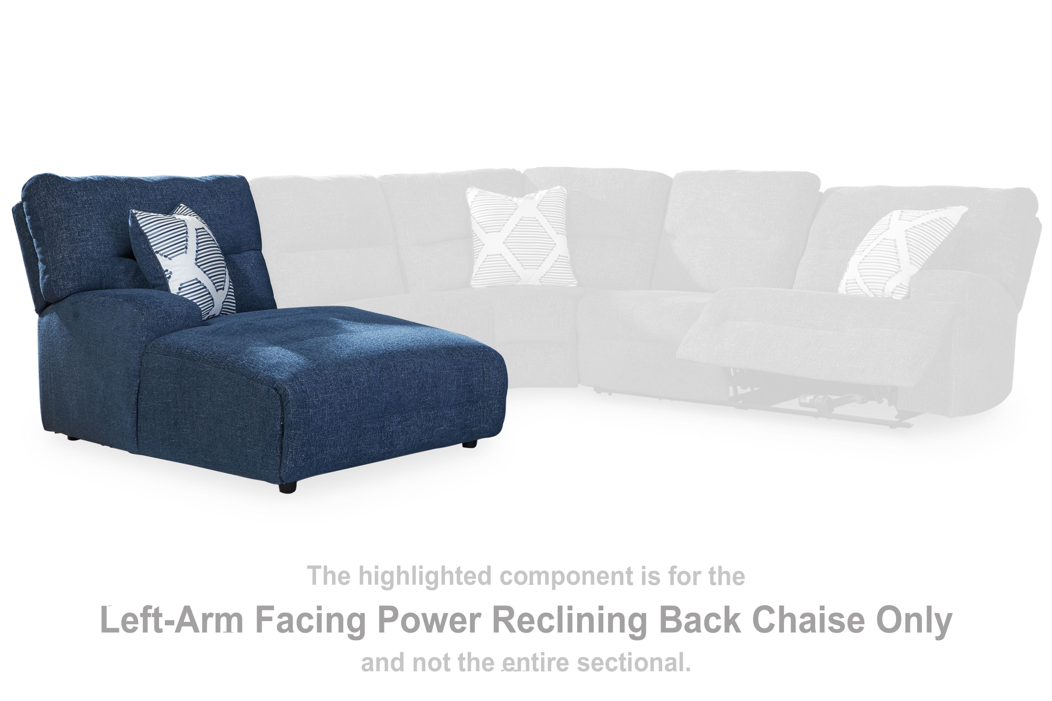 Acklen Place - Navy - Laf Power Reclining Back Chaise