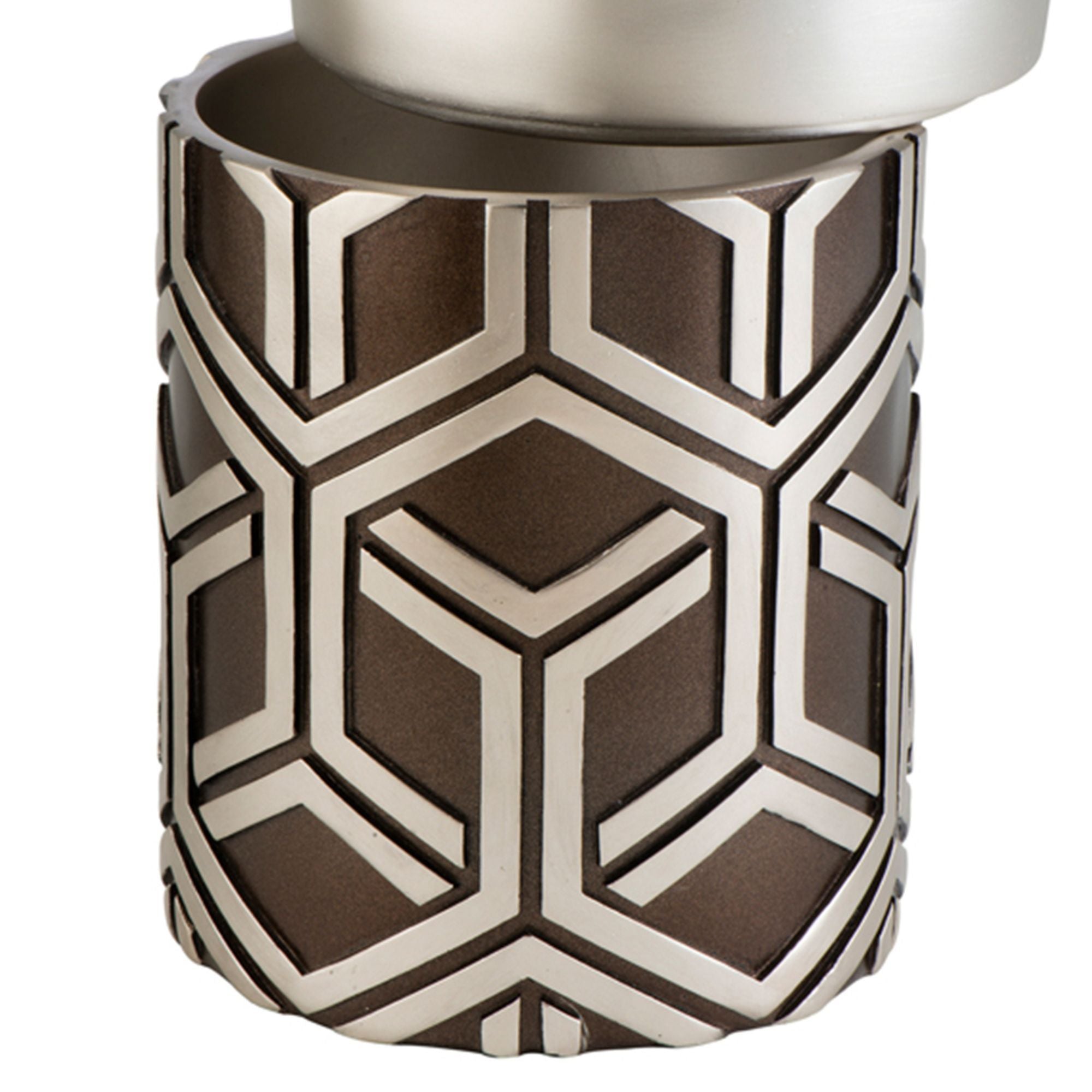 Woven Jewelry Box - 10" Tall Chestnut Silver
