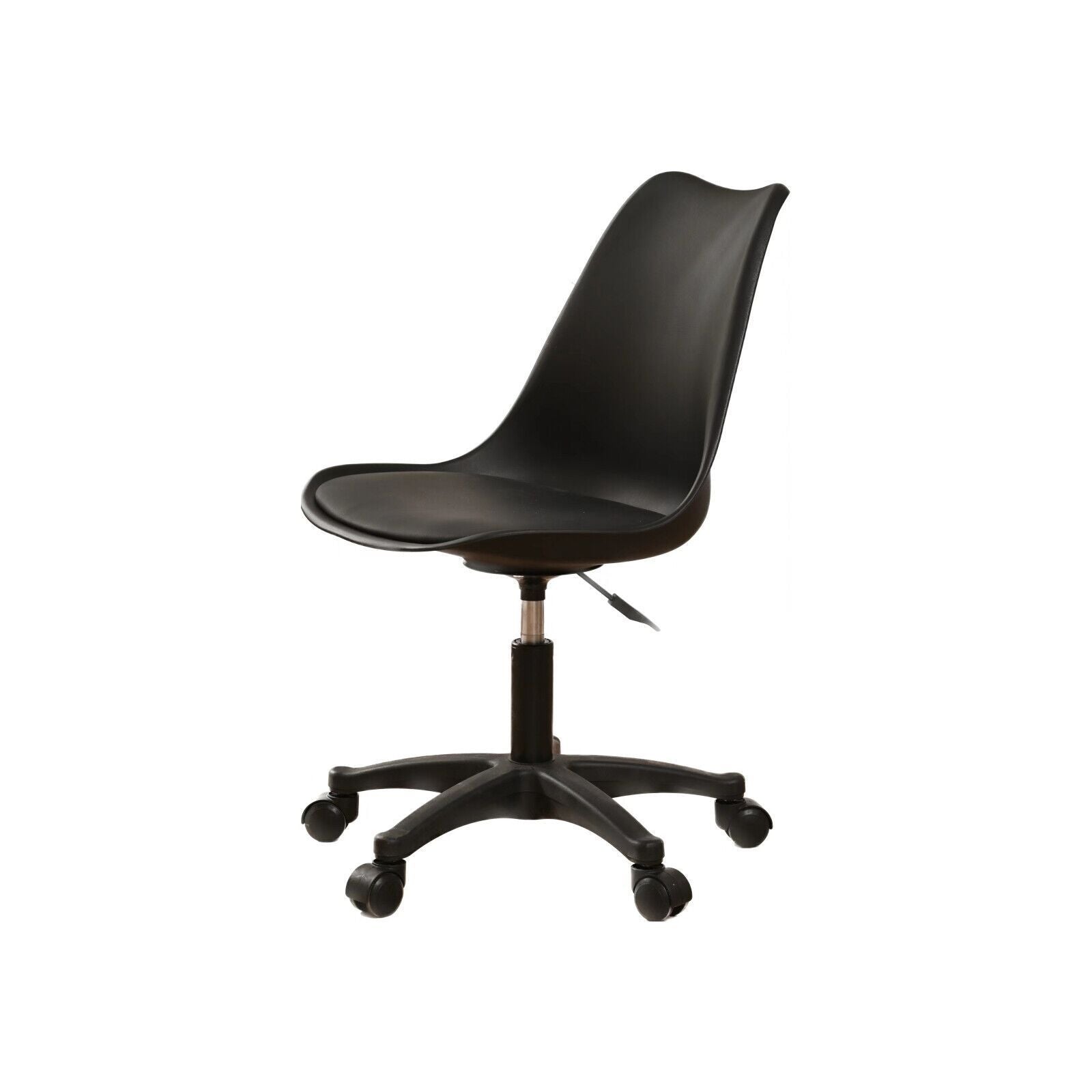 Black PP Adjustable Height Office Chair w/ Wheels