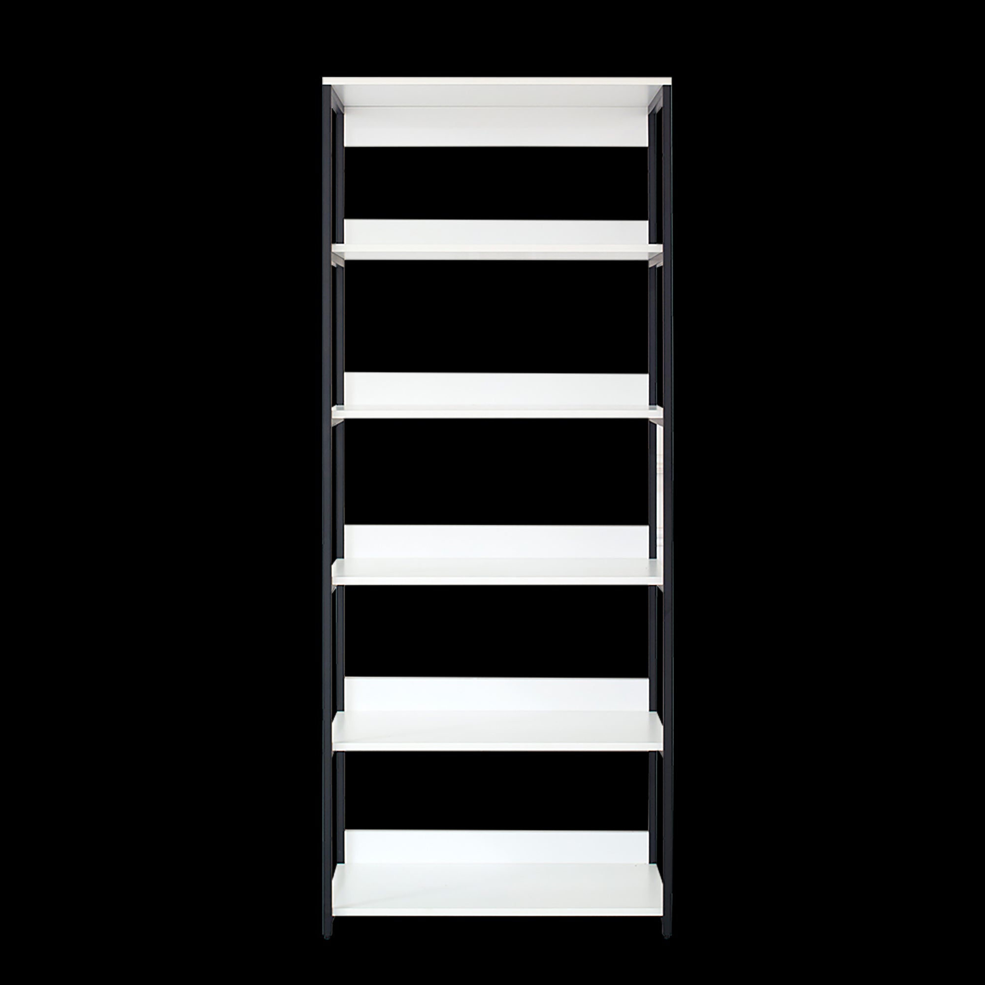Fiona Modern Walk-in Closet - White Melamine & Metal, 5 Shelves
