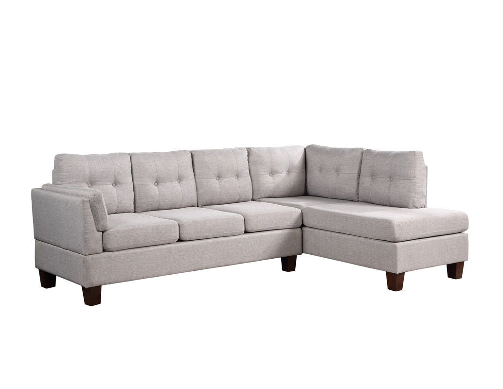 Dalia - Linen Modern Sectional Sofa With Right Facing Chaise