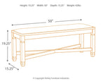 Upholstered bench dimensions diagram, dark frame with upholstered top