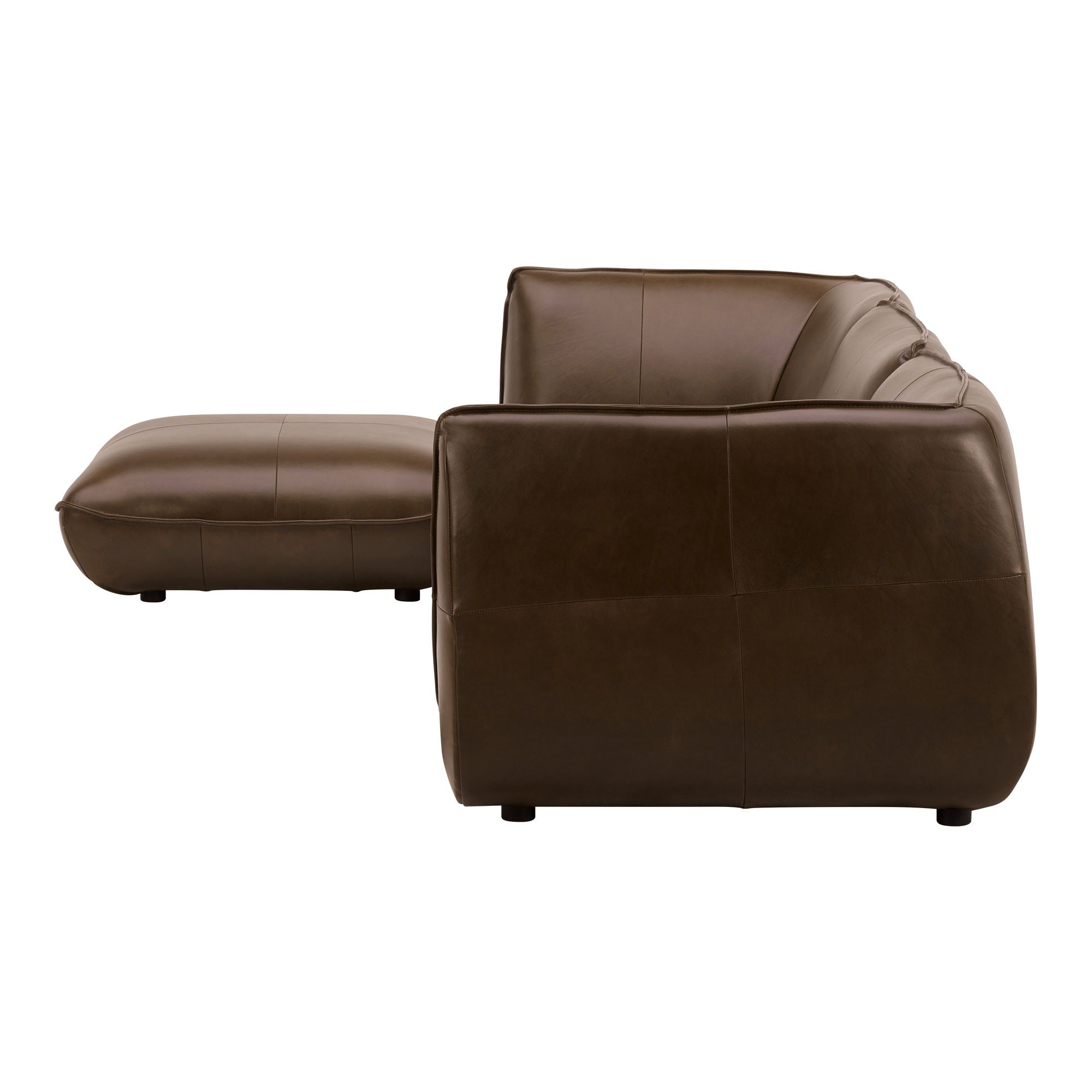 Brown Leather Sectional - Modular, Zeppelin Lounge