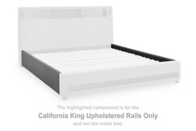 Verishaw - Gray - California King Upholstered Rails