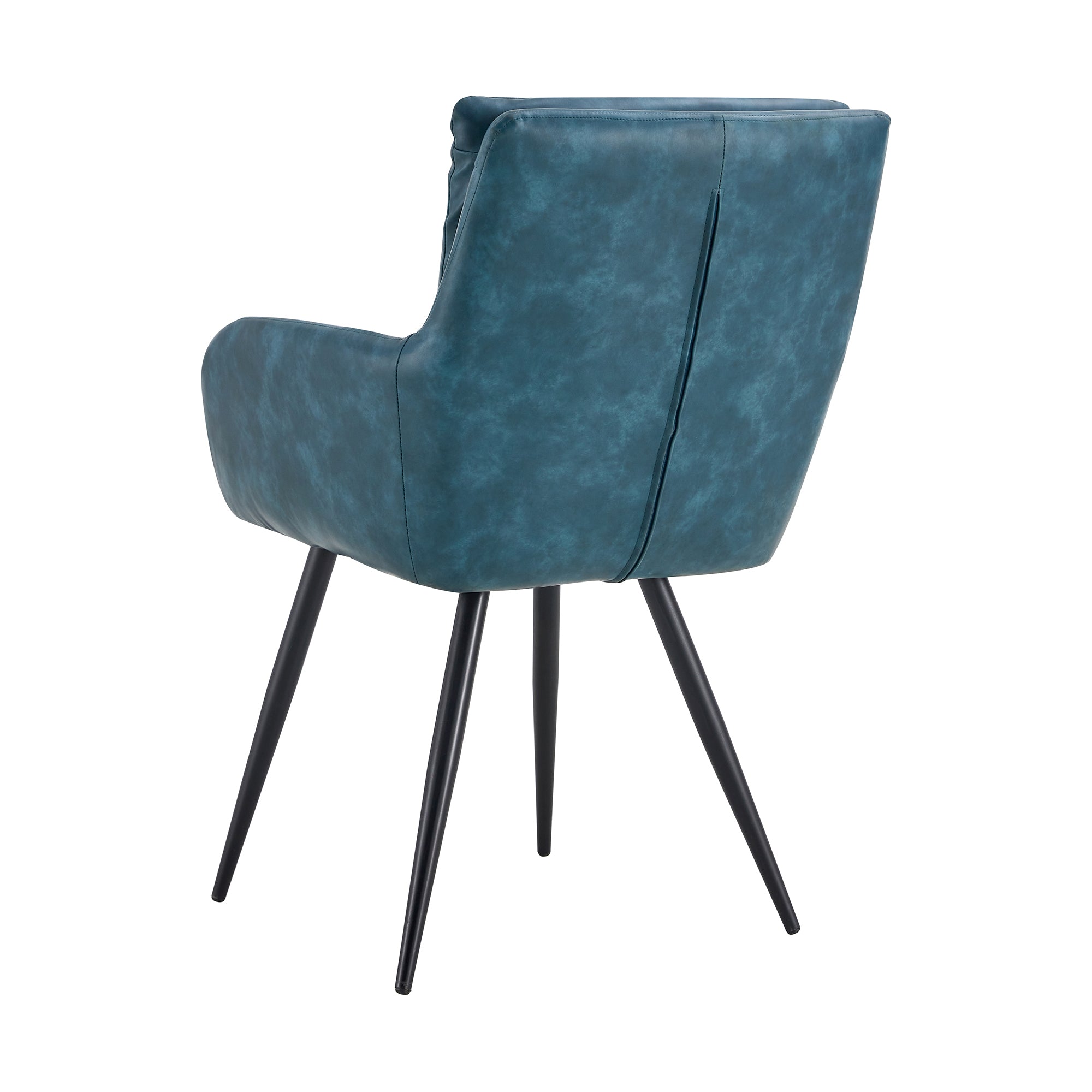 Modern Blue PU Leather Office Chairs, Set of 2