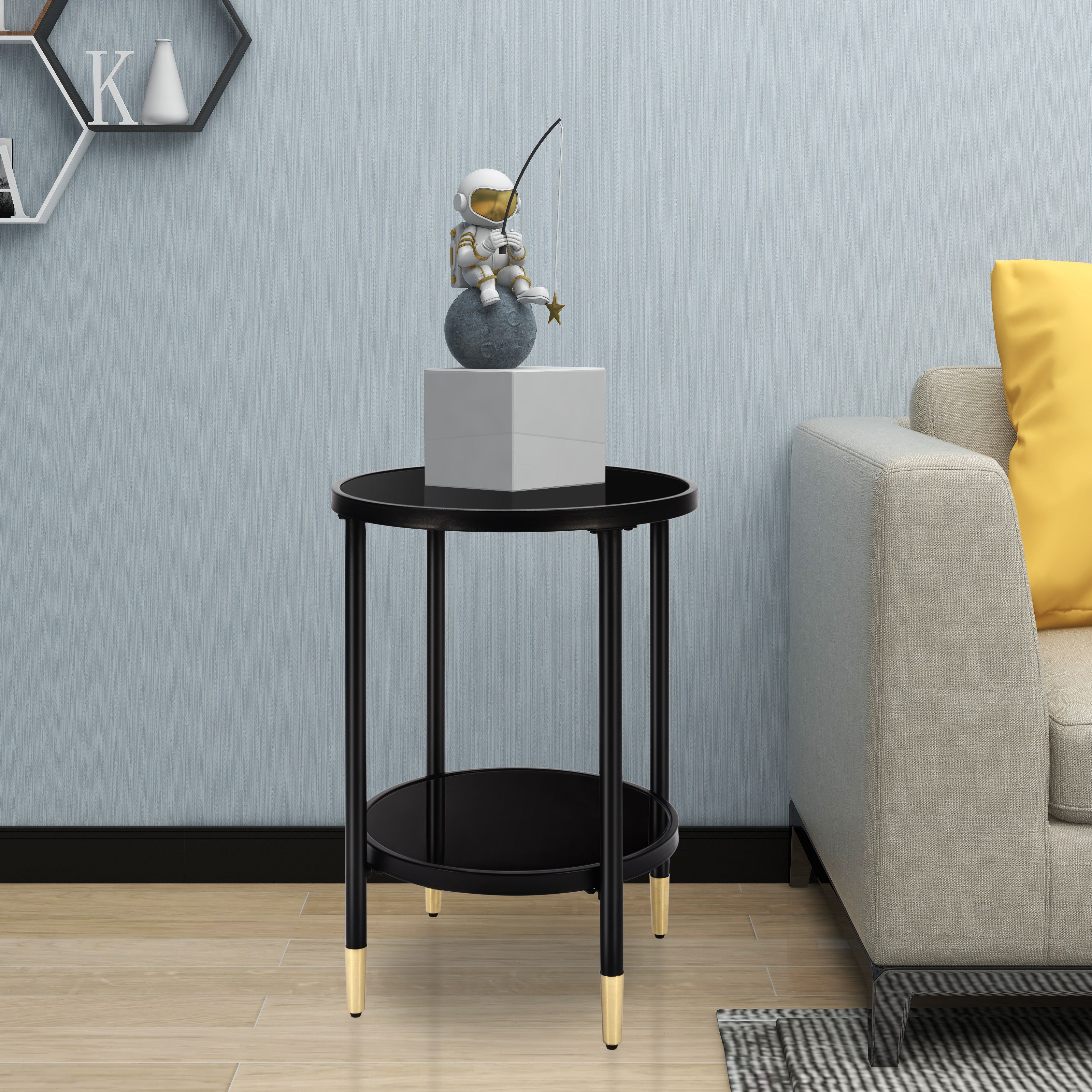 17.7" Round End Table